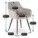 Стул MEBEL ELITE MODESTO Velvet Серый