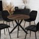 Стіл MEBEL ELITE LAUREN 80X80 Дуб рустик/ чорний фотографія