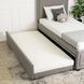 Ліжко односпальне оксамитове MEBEL ELITE ELIF Velvet 90x200 см з додатковим спальним місцем Сірий