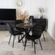 Стіл MEBEL ELITE LAUREN 80X80 Дуб рустик/ чорний