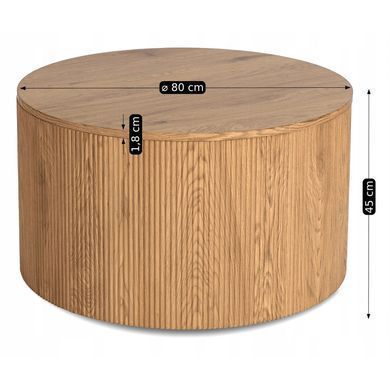 Журнальний столик CLOVER MAX MEBEL ELITE 80x80 Дуб фотографія
