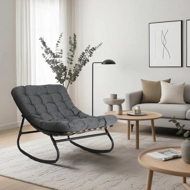 Крісло-гойдалка MEBEL ELITE AURORA Сірий фотографія