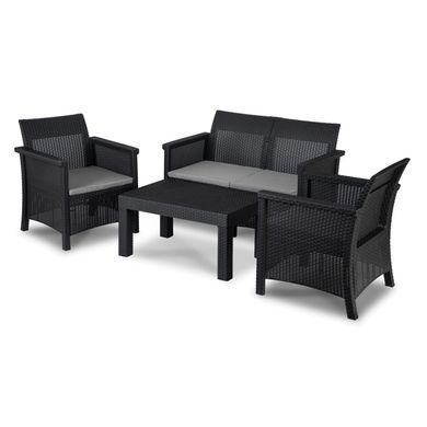 Комплект садових меблів MEBEL ELITE BRENTA Чорний