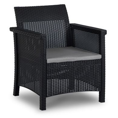 Комплект садових меблів MEBEL ELITE BRENTA Чорний