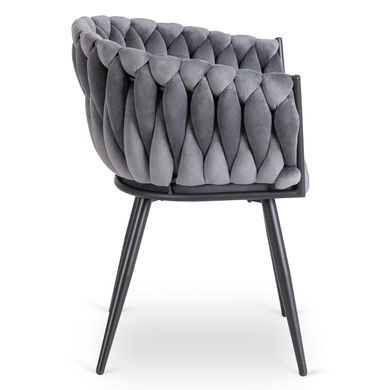 Стілець оксамитовий MEBEL ELITE ELENA Velvet Сірий фотографія