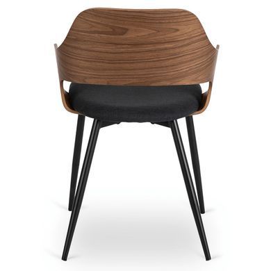 Комплект стіл MEBEL ELITE GLOS 135х80 см Дуб Рустик / Чорний +4 стільці ORBI Чорний/горіх фотографія