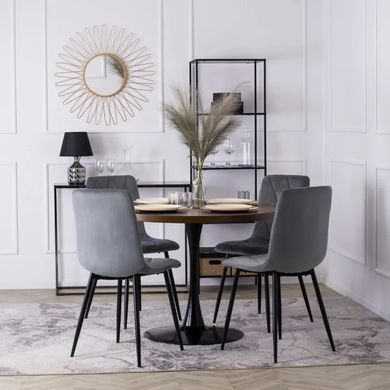 Стул бархатный MEBEL ELITE ROBIN Velvet Серый фотография
