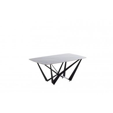 Стол DALI CERAMIC Intarsio 180х90 Серый Эффект Мрамора фотография