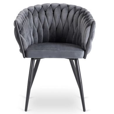 Стілець оксамитовий MEBEL ELITE ELENA Velvet Сірий фотографія