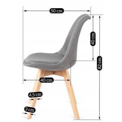 Стул MEBEL ELITE NEVEL Серый фотография