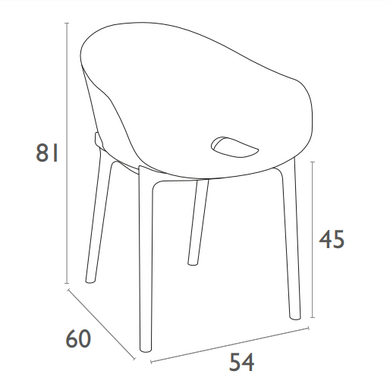 Комплект 2 стільця Siesta Onto Sky Pro+ Стіл Siesta Ocean Side Table - White