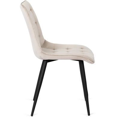 Стілець оксамитовий MEBEL ELITE GOMEZ Velvet, Бежевий фотографія
