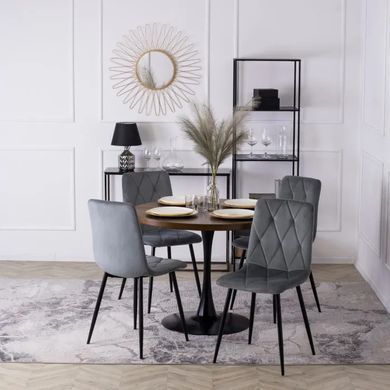 Стул бархатный MEBEL ELITE ROBIN Velvet Серый фотография
