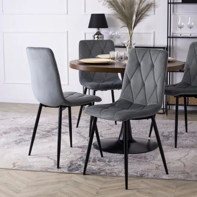 Стул бархатный MEBEL ELITE ROBIN Velvet Серый фотография