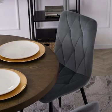 Стул бархатный MEBEL ELITE ROBIN Velvet Серый фотография