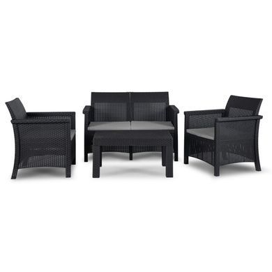 Комплект садових меблів MEBEL ELITE BRENTA Чорний