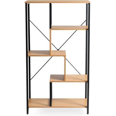 Стеллаж MEBEL ELITE TIM Золотой дуб / Черный фотография