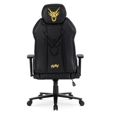 Стілець офісний поворотний MEBEL ELITE FURY Чорний/Жовтий фотографія