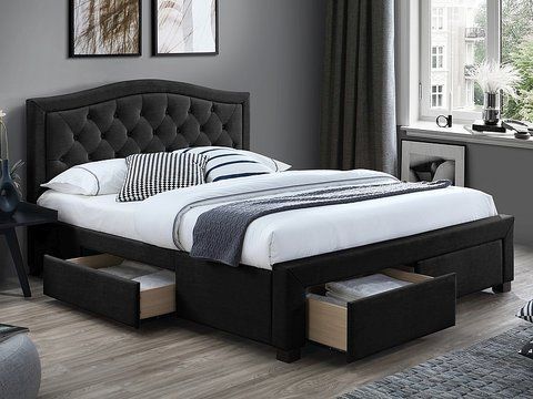 Кровать ELECTRA Velvet Signal 160x200 Черный фотография