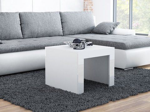 Журнальный столик TESS MINI 60x60 Cama Белый Мат / Белый Глянец фотография