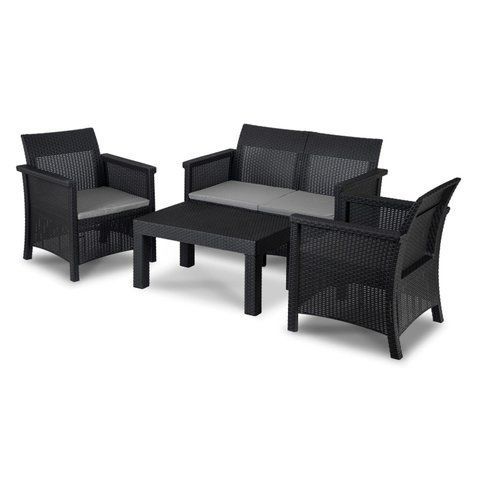 Комплект садовой мебели MEBEL ELITE BRENTA Черный