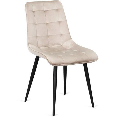 Стул бархатный MEBEL ELITE GOMEZ Velvet, Бежевый фотография