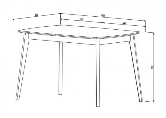 Стол обеденный EXEN Intarsio 120x80 Крем фотография