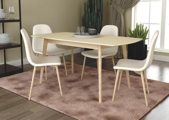 Стіл розкладний EXEN II Intarsio 120(160)x80 Крем фотографія