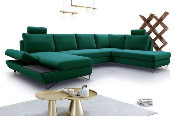 Диван кутовий розкладний LOFT III на ніжках Perfect Home Польща Синій фотографія
