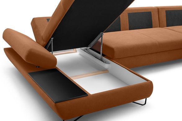 Диван кутовий розкладний LOFT III на ніжках Perfect Home Польща Синій фотографія