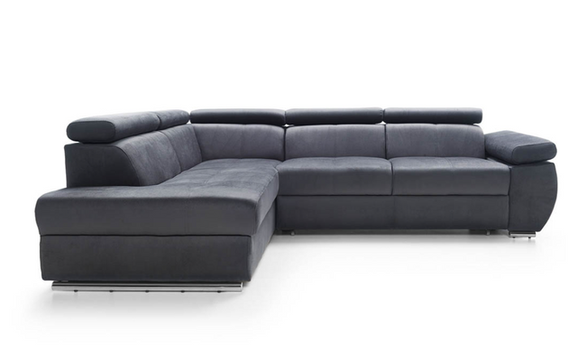 Диван угловой ЛИСАБОН PRESTOL Левый Темно Серый фотография