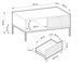 Стол журнальный Perfect Home Новая/Nova с 2 ящиками и золотыми ножками L104 Белый