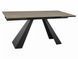 Стол Обеденный SALVADORE CERAMIC BRĄZ SABBIA 160(240)X90 Signal Свет Коричневый Мат / Черный Мат