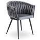 Стілець оксамитовий MEBEL ELITE ELENA Velvet Сірий