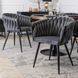 Стілець оксамитовий MEBEL ELITE ELENA Velvet Сірий