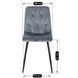 Стул бархатный MEBEL ELITE ROBIN Velvet Серый