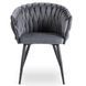 Стілець оксамитовий MEBEL ELITE ELENA Velvet Сірий