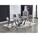Стол DALI CERAMIC Intarsio 180х90 Серый Эффект Мрамора