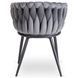 Стілець оксамитовий MEBEL ELITE ELENA Velvet Сірий