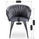 Стілець оксамитовий MEBEL ELITE ELENA Velvet Сірий