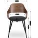 Комплект стіл MEBEL ELITE GLOS 135х80 см Дуб Рустик / Чорний +4 стільці ORBI Чорний/горіх