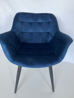 Кресло ELEGANTE Velvet Intarsio Синий фотография