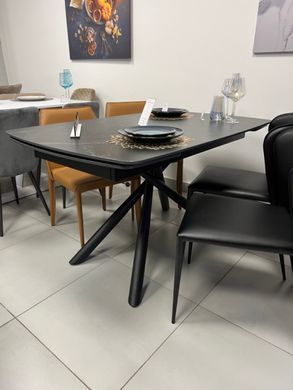 Стол раскладной PALERMO BLACK MARBLE Concepto 140(200)x90 Керамика Матовый Черный фотография