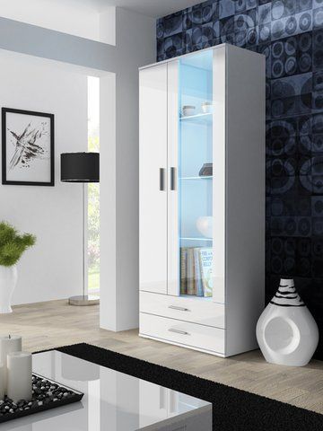 Витрина SOHO S6 2D2S Cama 192 Белый Мат / Белый Глянец фотография