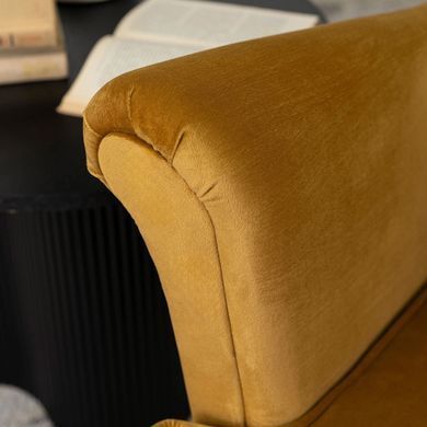 Кресло мягкое бархатное MEBEL ELITE KLARIS 2 Velvet Горчичий фотография