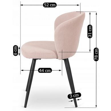Стул MEBEL ELITE HAILEY Розовый фотография