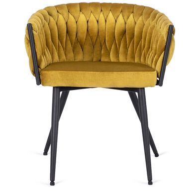 Стілець оксамитовий MEBEL ELITE EMPOLI Velvet Гірчиця фотографія