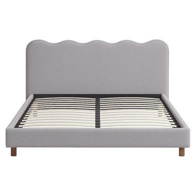 Кровать двуспальная MEBEL ELITE IZMIR 160x200 см Серая фотография