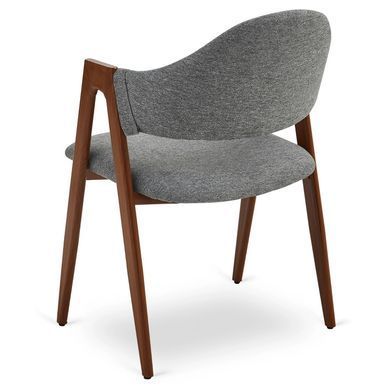 Стул MEBEL ELITE RUIZ ткань серый/орех фотография