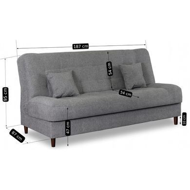 Диван раскладной MEBEL ELITE NEPAL 187 см Серый фотография